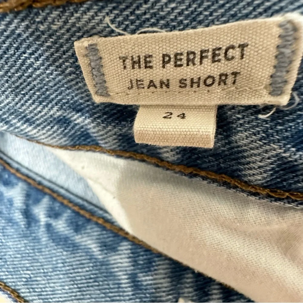 MADEWELL The Perfect Jean Short Distressed Ripped High Rise Cut Off Frayed Sz 24